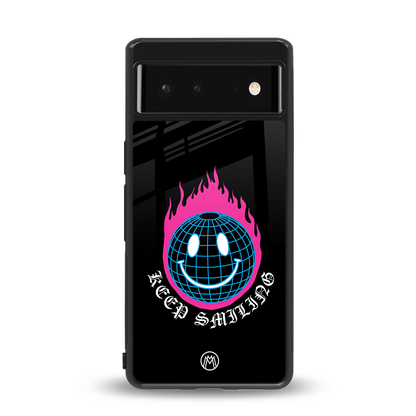 keep smiling back phone cover | glass case for Google Pixel 6A
