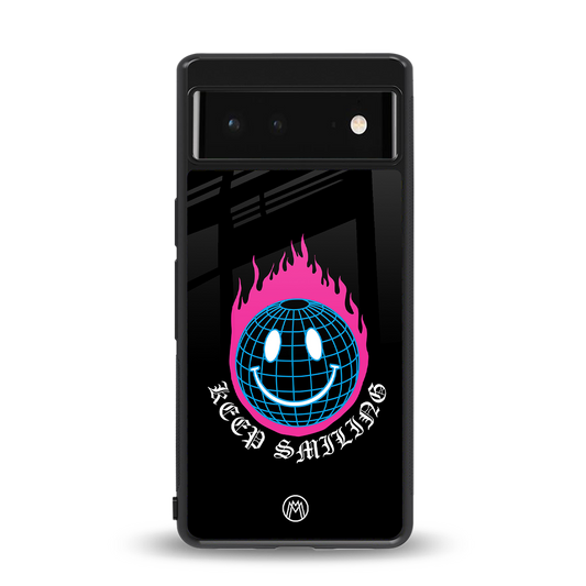 keep smiling back phone cover | glass case for Google Pixel 6A