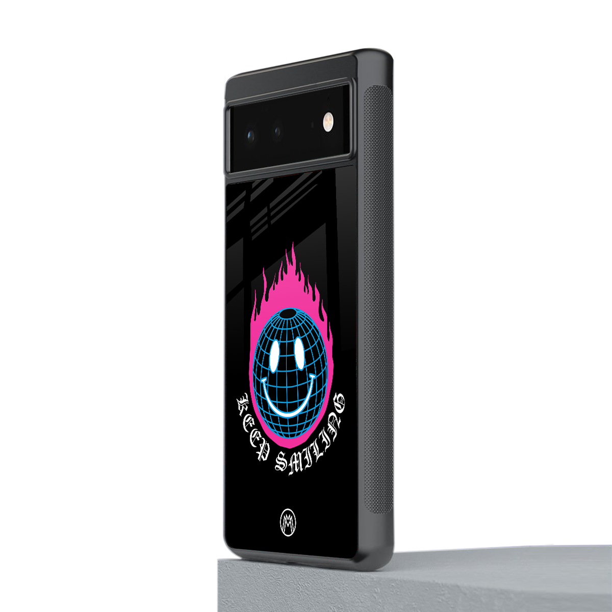 keep smiling back phone cover | glass case for google pixel 6