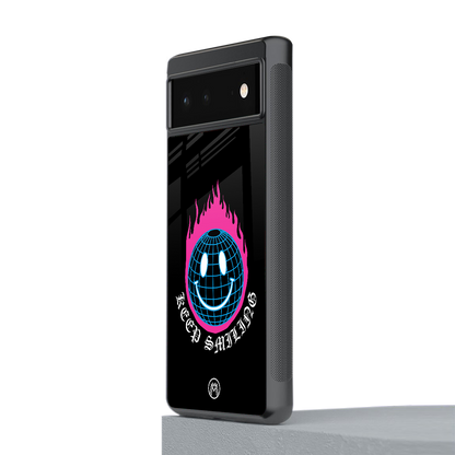 keep smiling back phone cover | glass case for Google Pixel 6A
