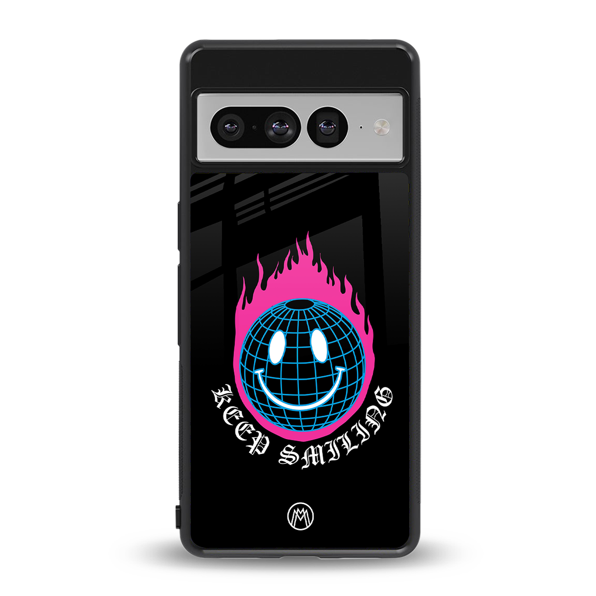 keep smiling back phone cover | glass case for google pixel 7 pro