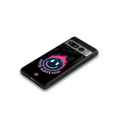 keep smiling back phone cover | glass case for google pixel 7 pro