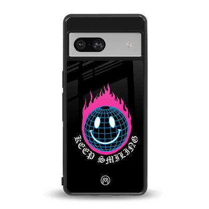 keep smiling back phone cover | glass case for Google Pixel 7A