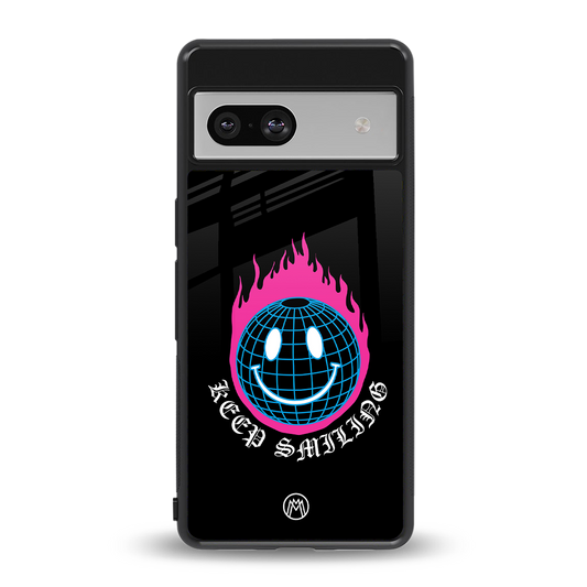 keep smiling back phone cover | glass case for Google Pixel 7A