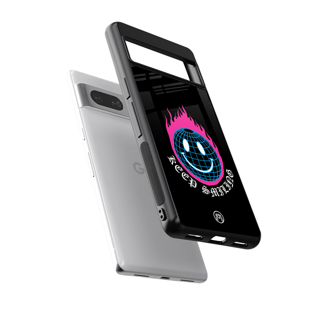 keep smiling back phone cover | glass case for Google Pixel 7