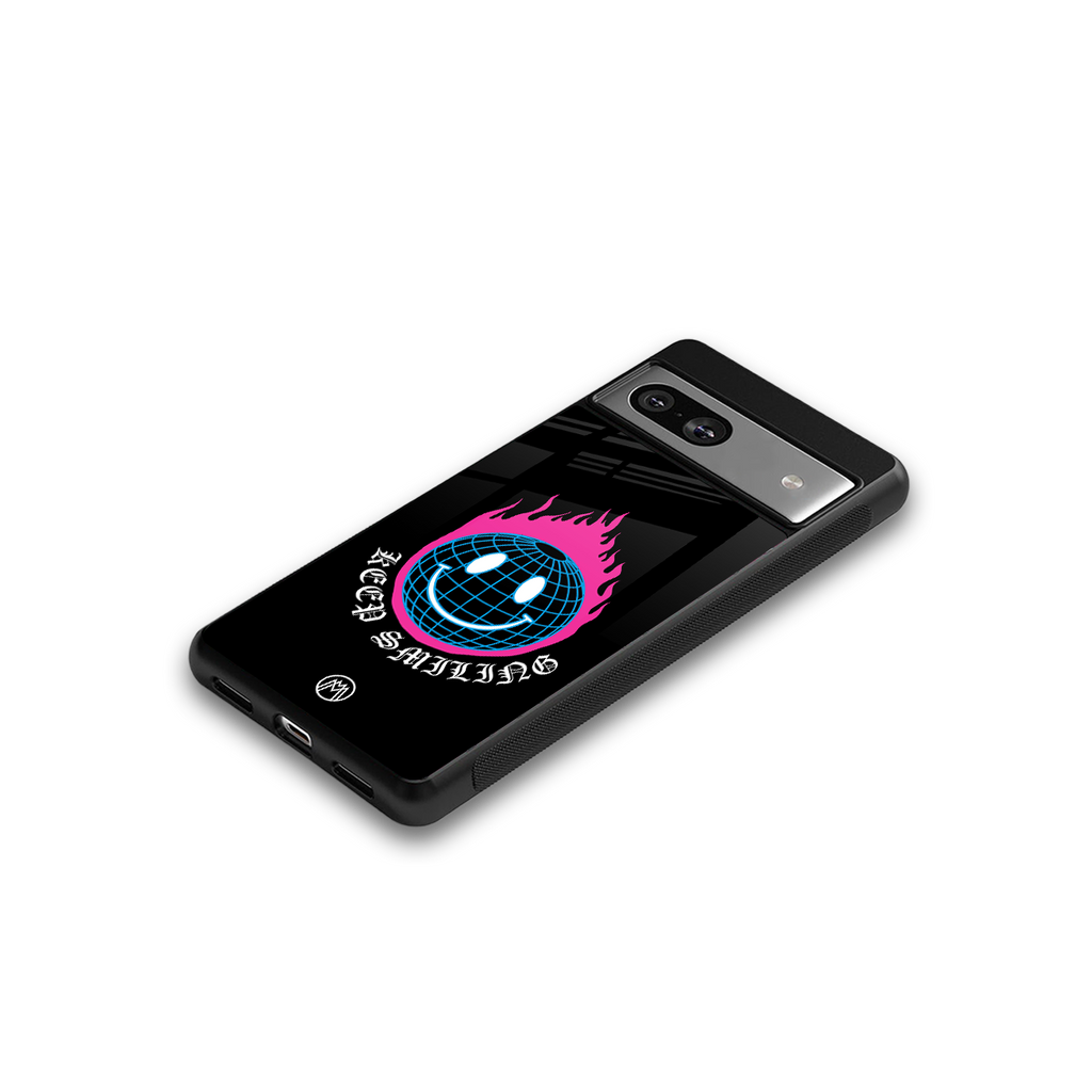 keep smiling back phone cover | glass case for Google Pixel 7A
