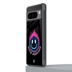keep smiling back phone cover | glass case for google pixel 8 pro