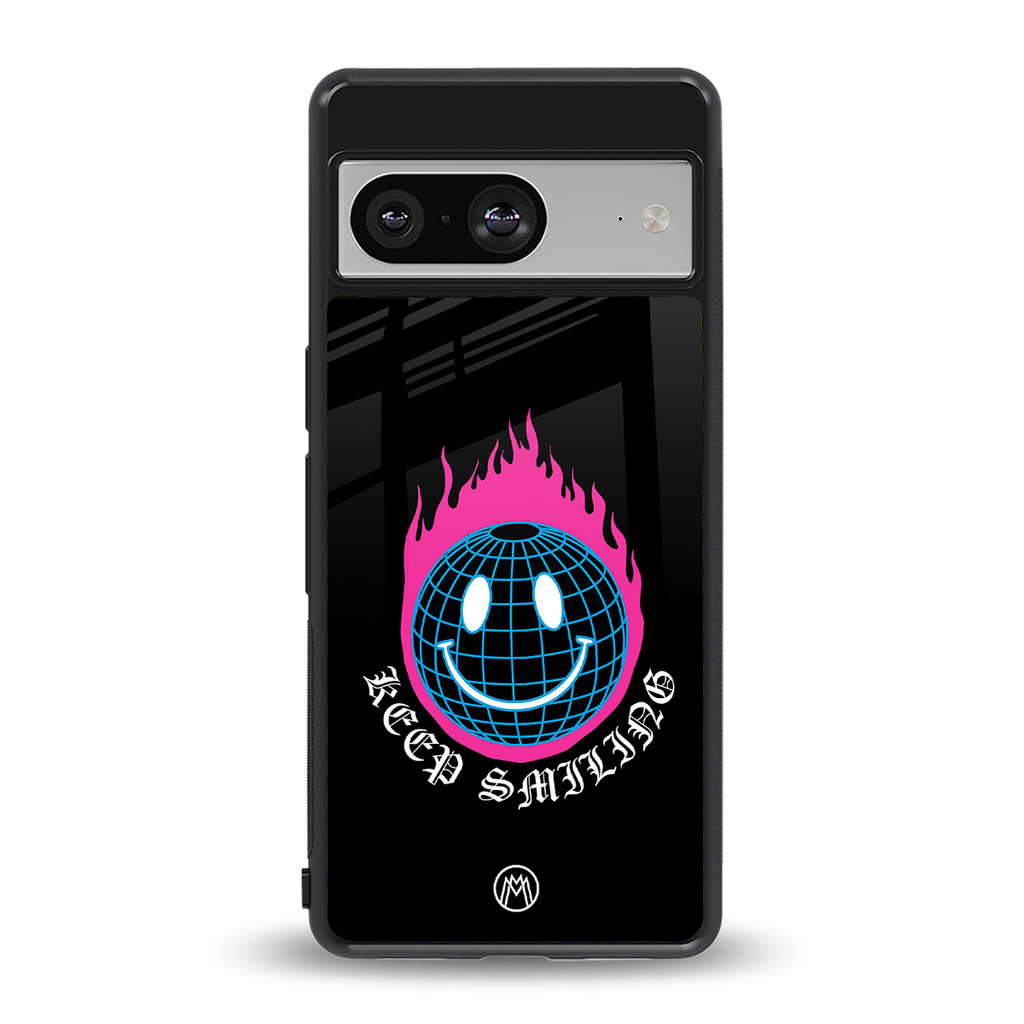 keep smiling back phone cover | glass case for Google Pixel 8