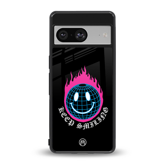 keep smiling back phone cover | glass case for Google Pixel 8