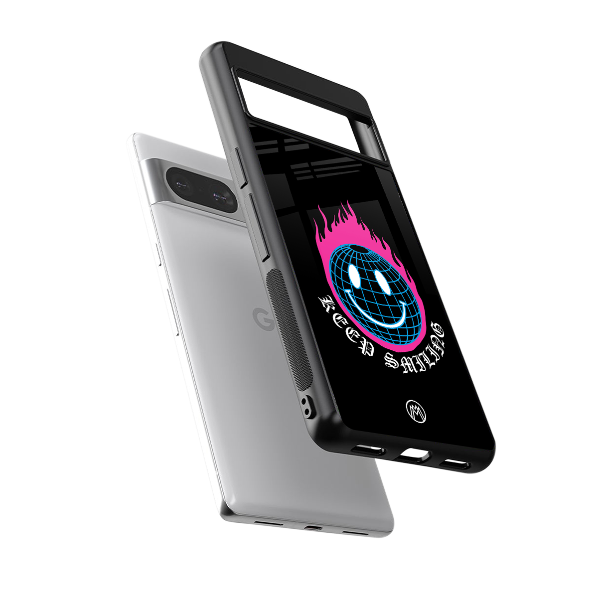 keep smiling back phone cover | glass case for Google Pixel 8