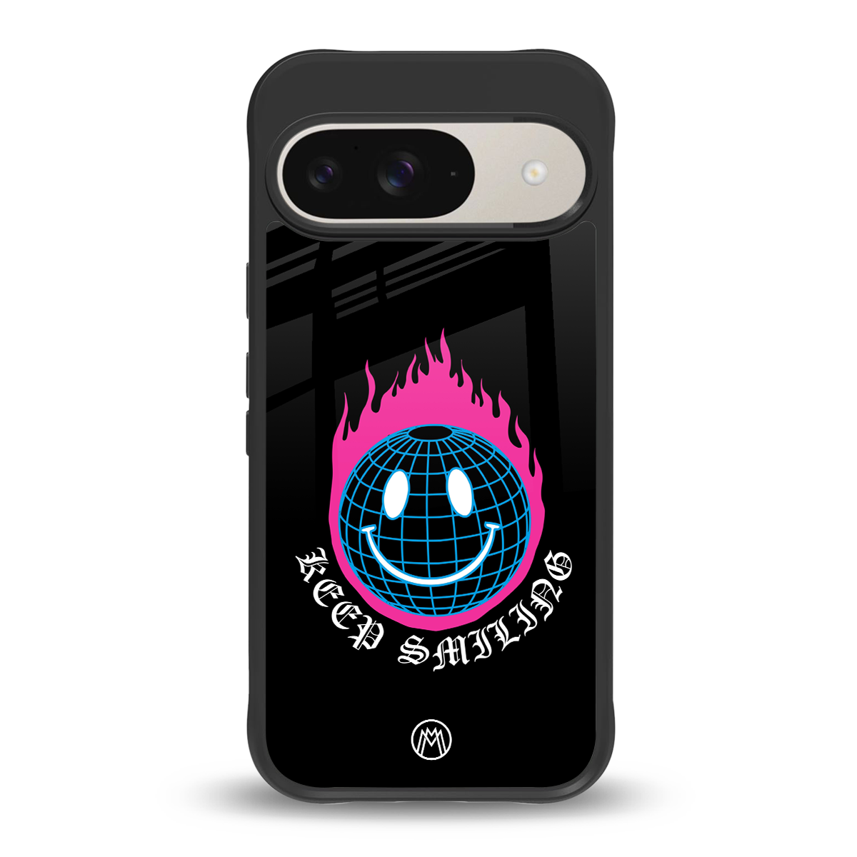keep smiling back phone cover | glass case for google pixel 9