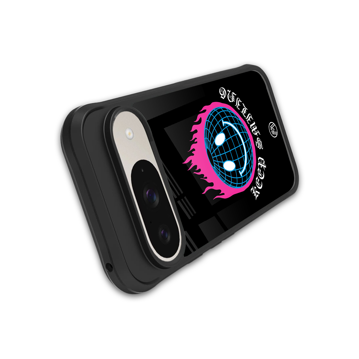 keep smiling back phone cover | glass case for google pixel 9