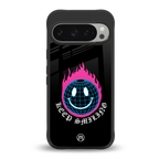 keep smiling back phone cover | glass case for google pixel 9 pro xl