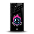 keep smiling back phone cover | glass case for samsung galaxy s23 ultra