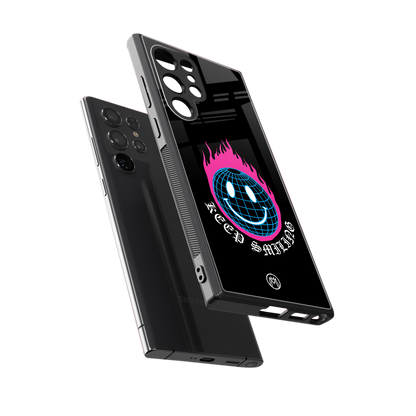 keep smiling back phone cover | glass case for samsung galaxy s24 ultra