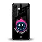 keep smiling back phone cover | glass case for samsung galaxy s24 fe