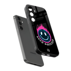 keep smiling back phone cover | glass case for samsung galaxy s24 plus