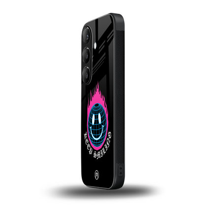 keep smiling back phone cover | glass case for samsung galaxy s24 plus