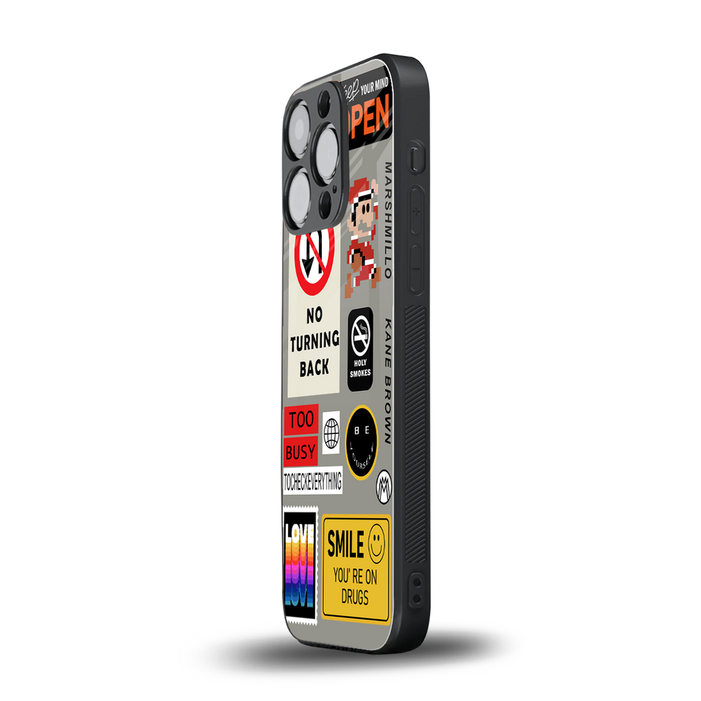 keep your mind open back phone cover | glass case for iphone 13 pro