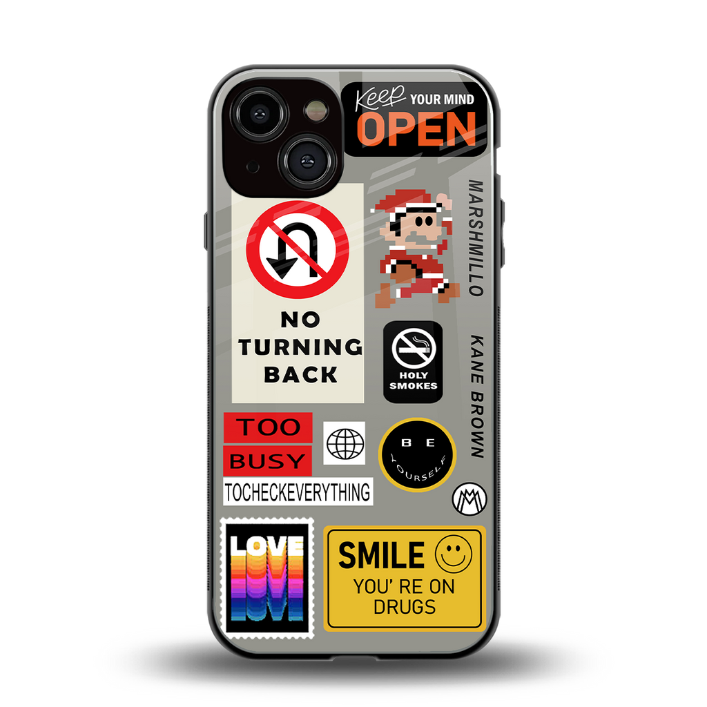 keep your mind open back phone cover | glass case for iphone 13