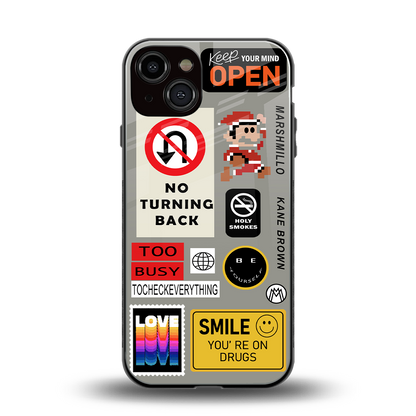 keep your mind open back phone cover | glass case for iphone 13