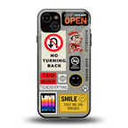 keep your mind open back phone cover | glass case for iphone 15 plus