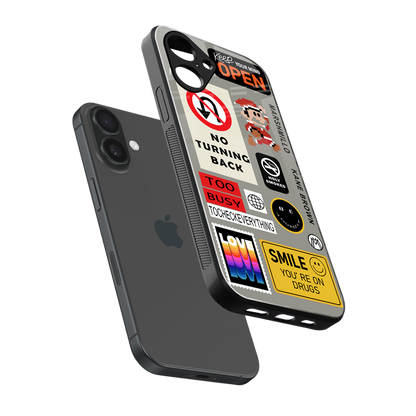 keep your mind open back phone cover | glass case for iphone 16
