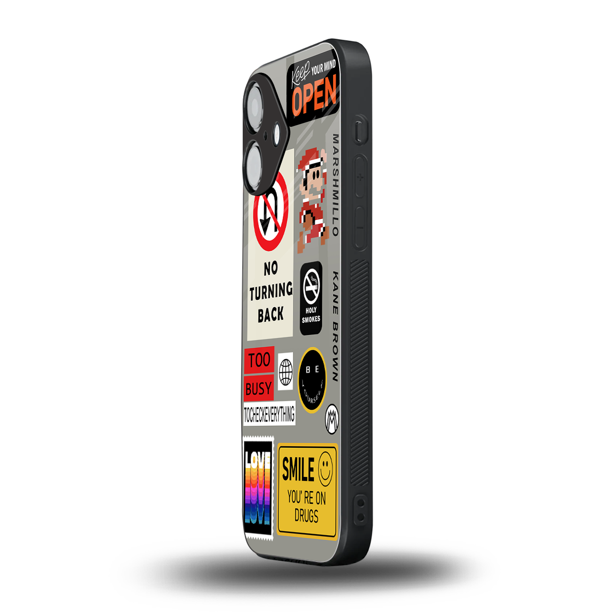 keep your mind open back phone cover | glass case for iphone 16