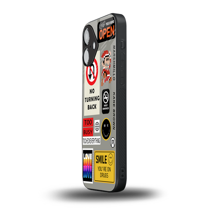 keep your mind open back phone cover | glass case for iphone 16