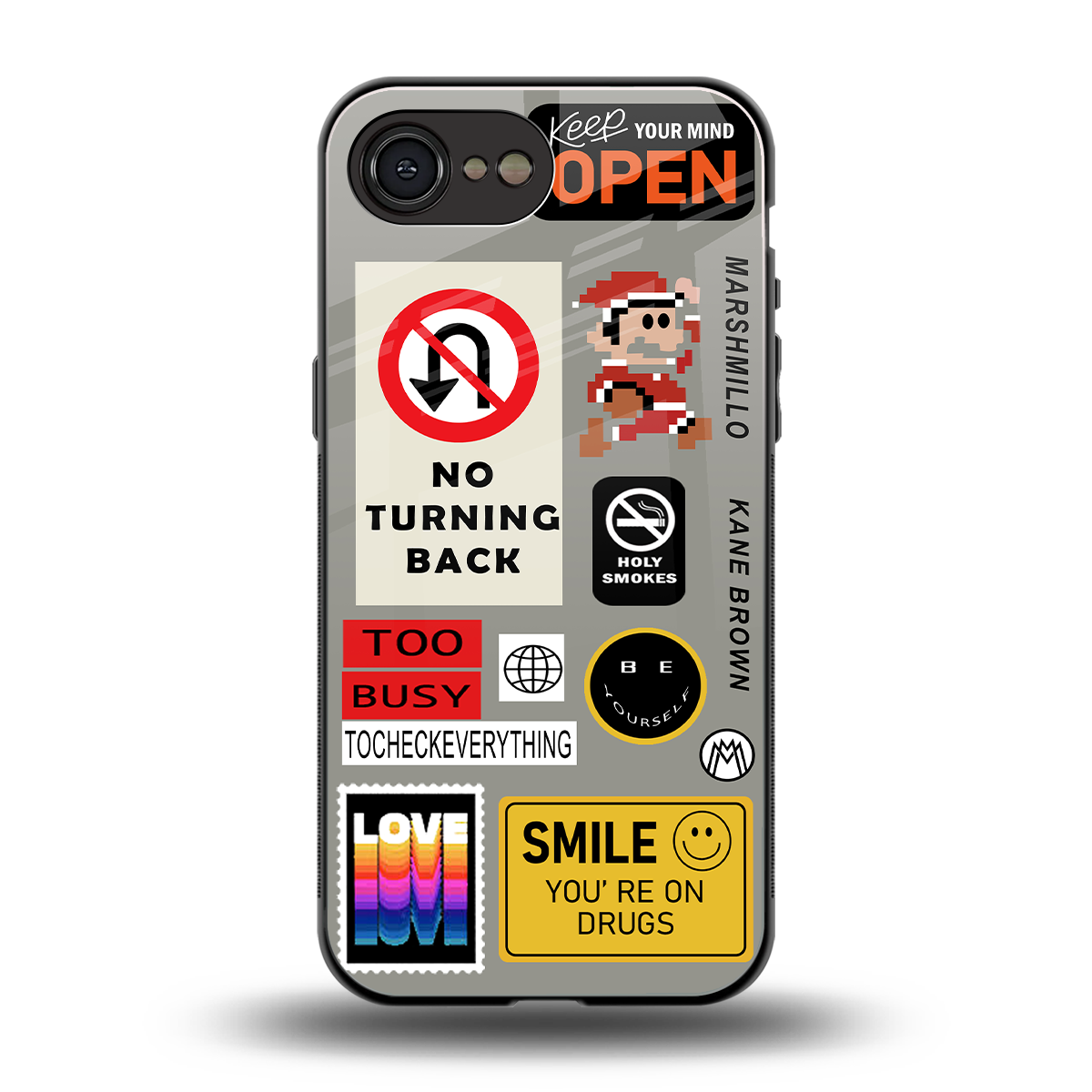 keep your mind open back phone cover | glass case for iphone 16e