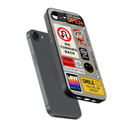 keep your mind open back phone cover | glass case for iphone 16e