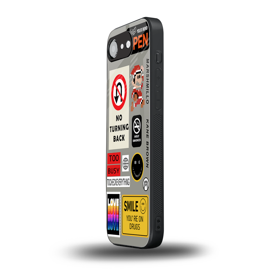 keep your mind open back phone cover | glass case for iphone 16e