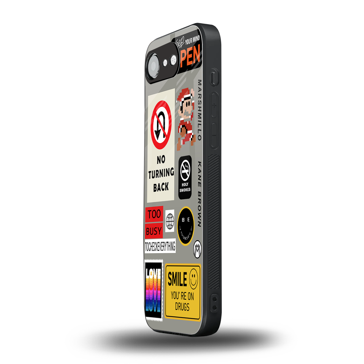 keep your mind open back phone cover | glass case for iphone 16e