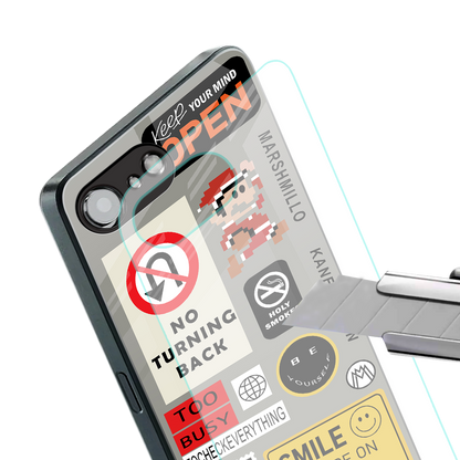 keep your mind open back phone cover | glass case for iphone 16e