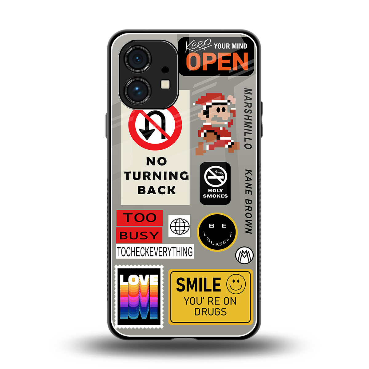keep your mind open back phone cover | glass case for nothing phone 1