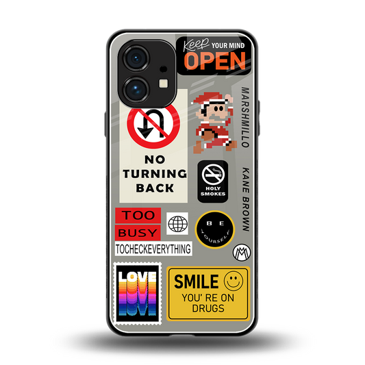 keep your mind open back phone cover | glass case for nothing phone 1