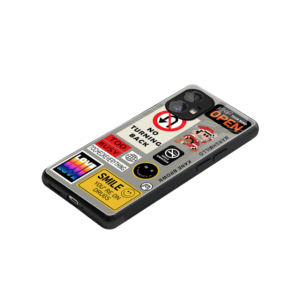 keep your mind open back phone cover | glass case for nothing phone 1