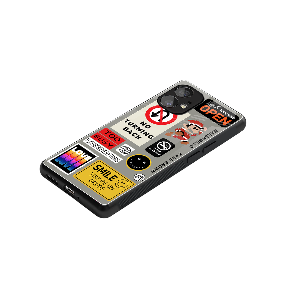 keep your mind open back phone cover | glass case for nothing phone 1