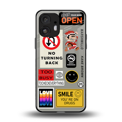 keep your mind open back phone cover | glass case for nothing phone 2