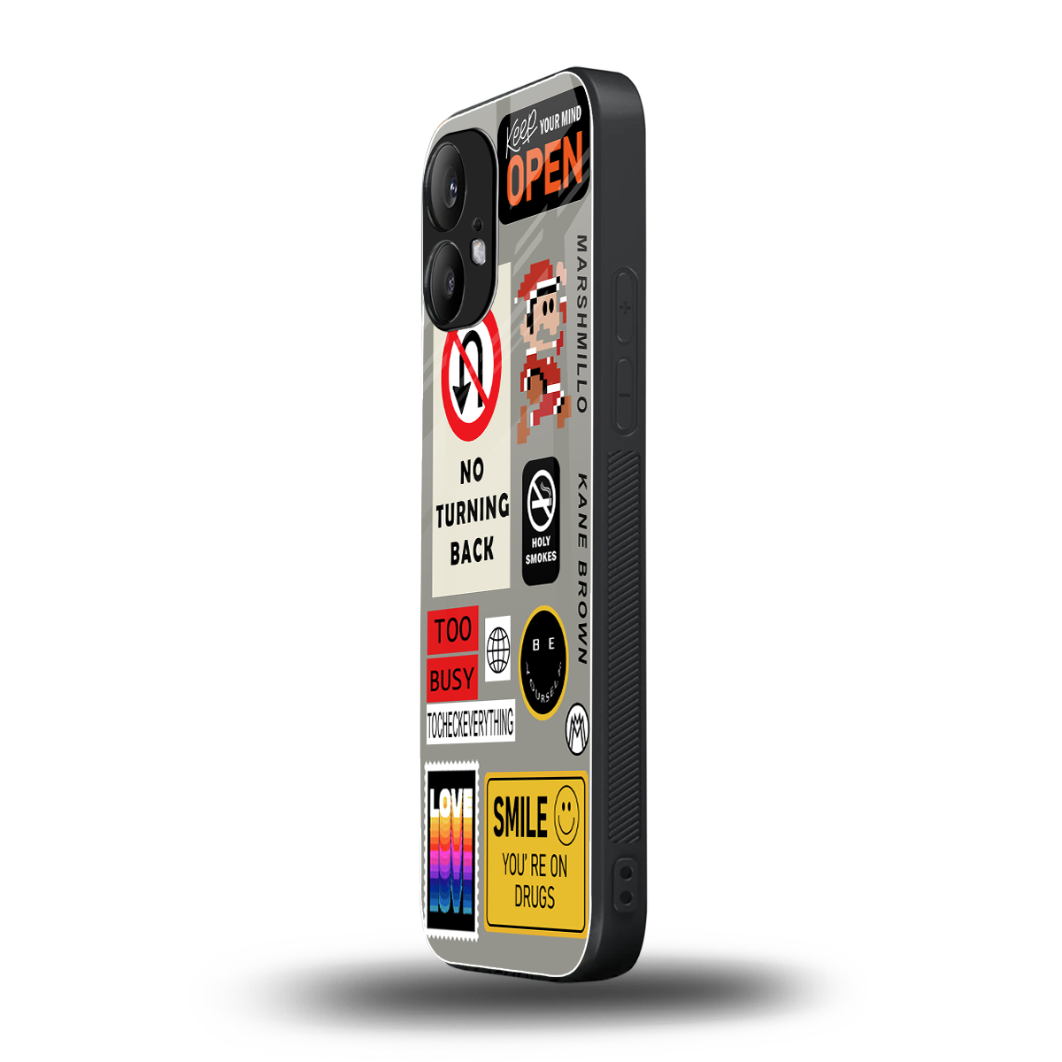 keep your mind open back phone cover | glass case for nothing phone 2