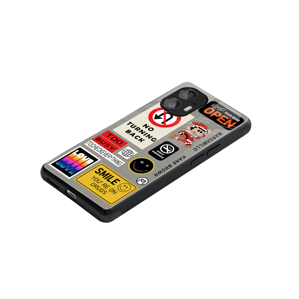 keep your mind open back phone cover | glass case for nothing phone 2