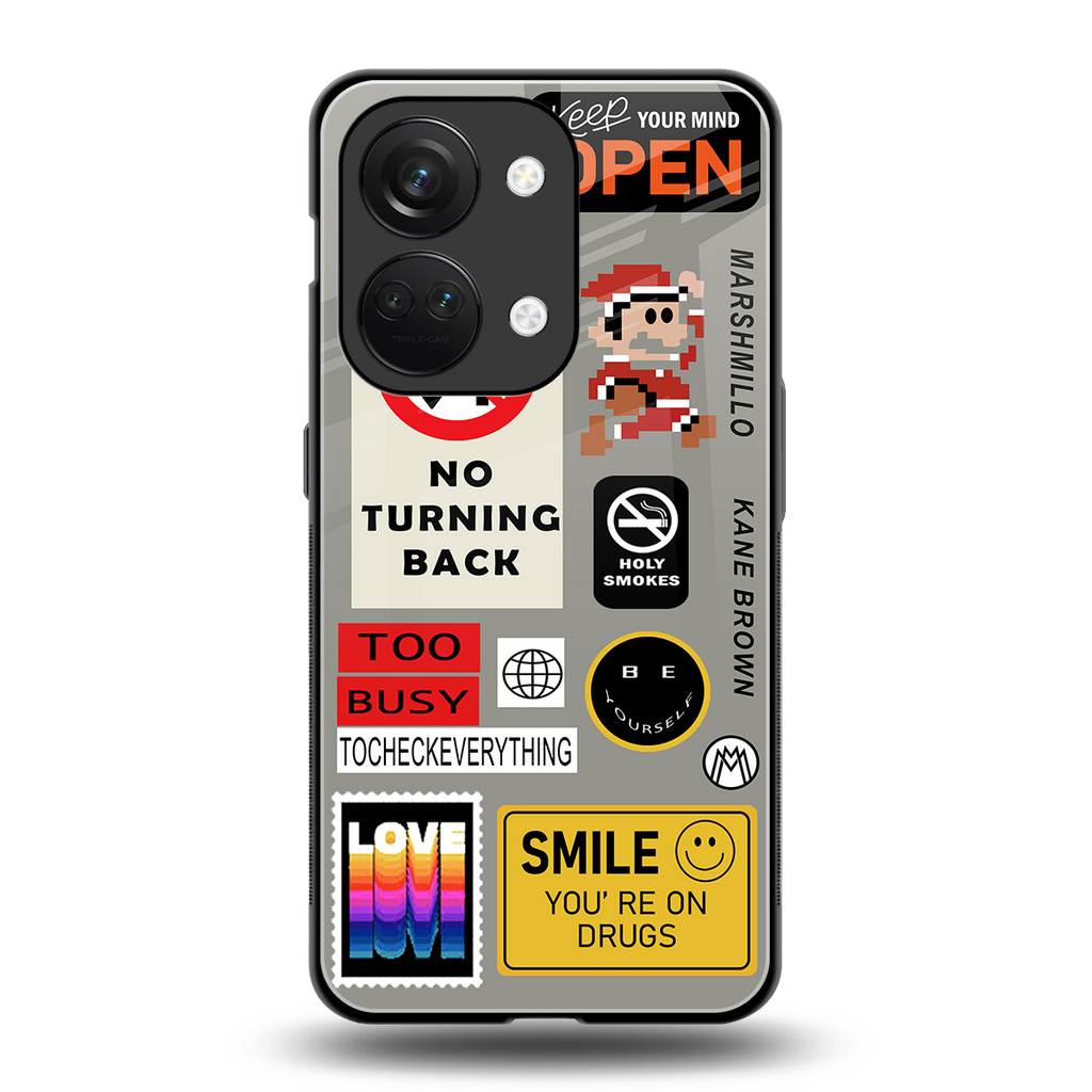 keep your mind open back phone cover | glass case for oneplus nord 3