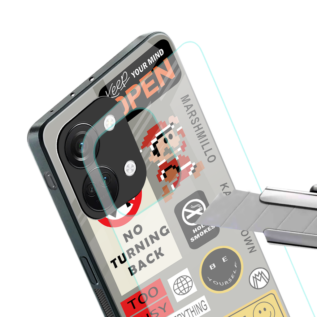 keep your mind open back phone cover | glass case for oneplus nord 3