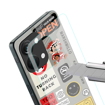 keep your mind open back phone cover | glass case for oneplus nord 3
