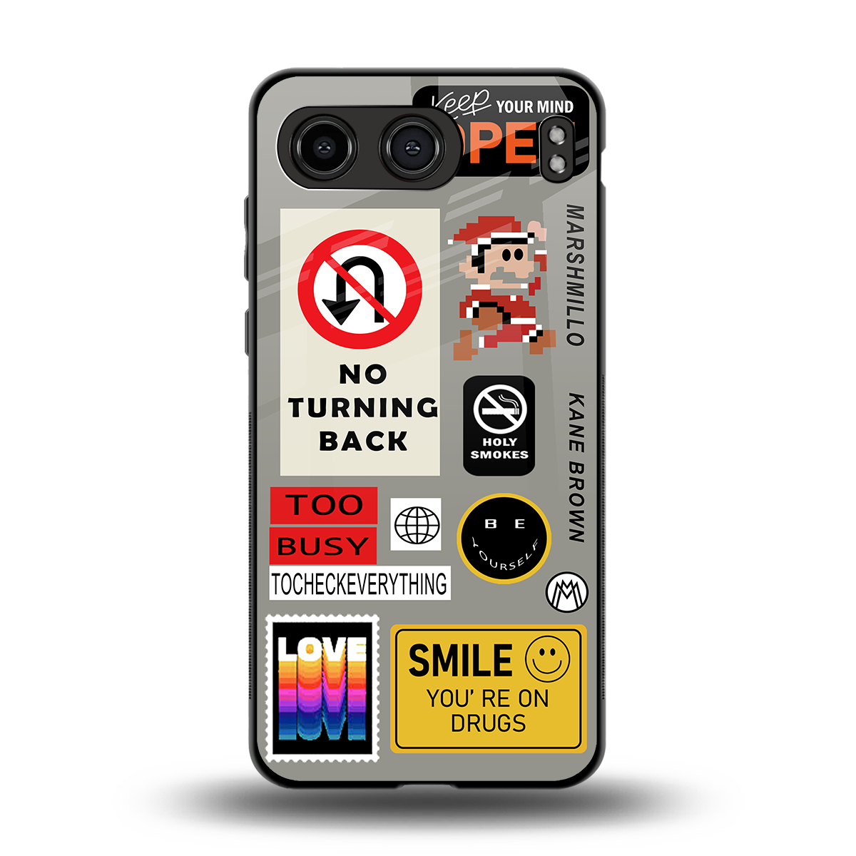 keep your mind open back phone cover | glass case for oneplus nord 4