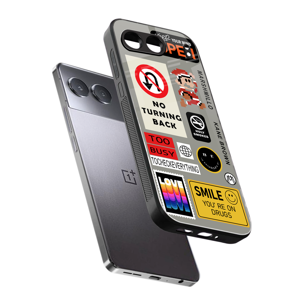keep your mind open back phone cover | glass case for oneplus nord 4