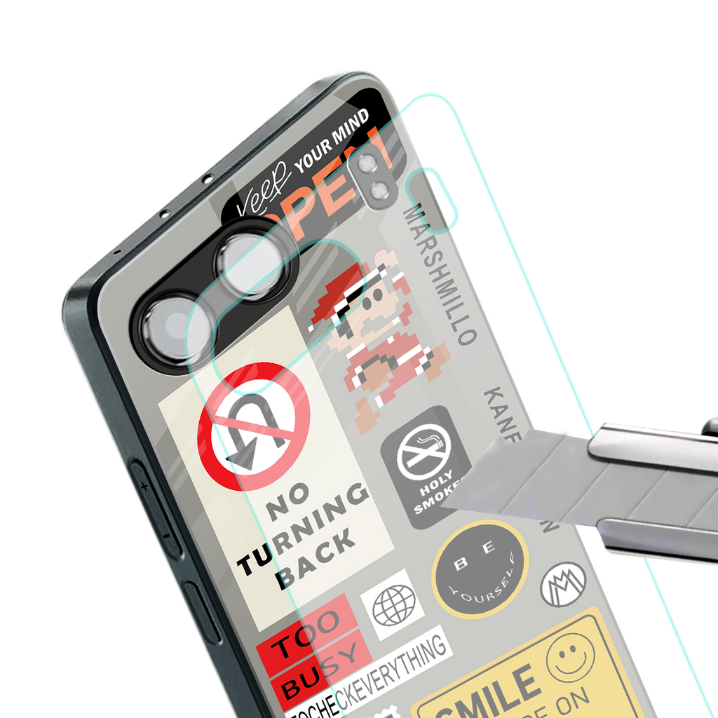 keep your mind open back phone cover | glass case for oneplus nord 4