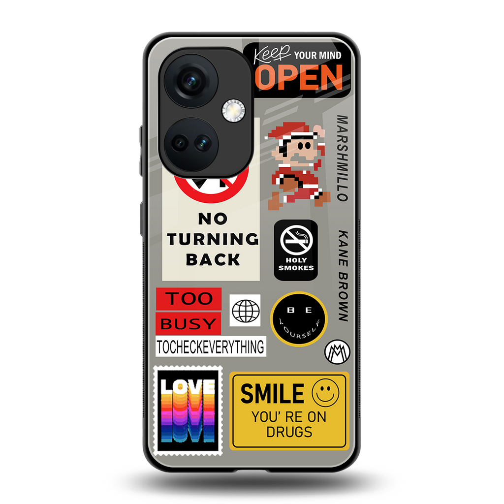 keep your mind open back phone cover | glass case for oneplus nord ce 3