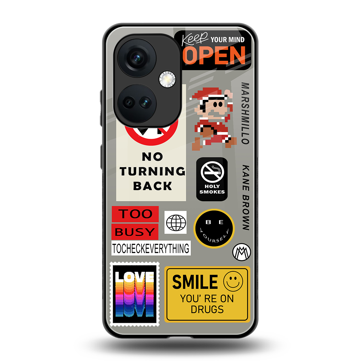 keep your mind open back phone cover | glass case for oneplus nord ce 3