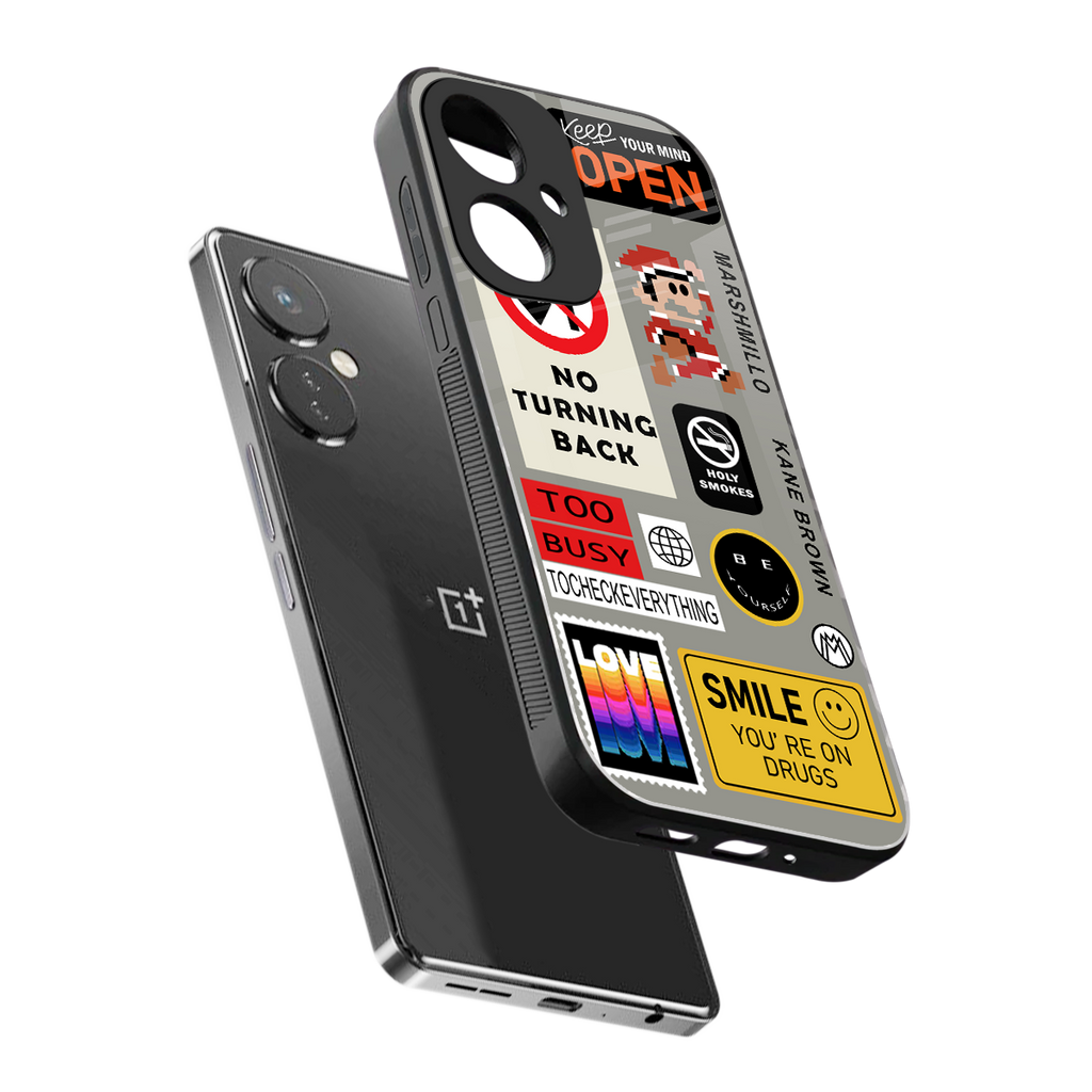 keep your mind open back phone cover | glass case for oneplus nord ce 3